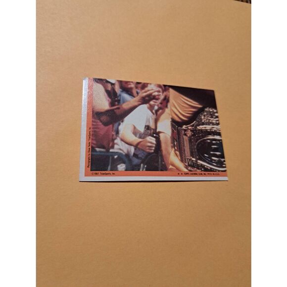 Vintage 1987 WWF Titan Sports Bret Hitman Hart Sticker Puzzle Back Trading Card - Picture 2 of 2